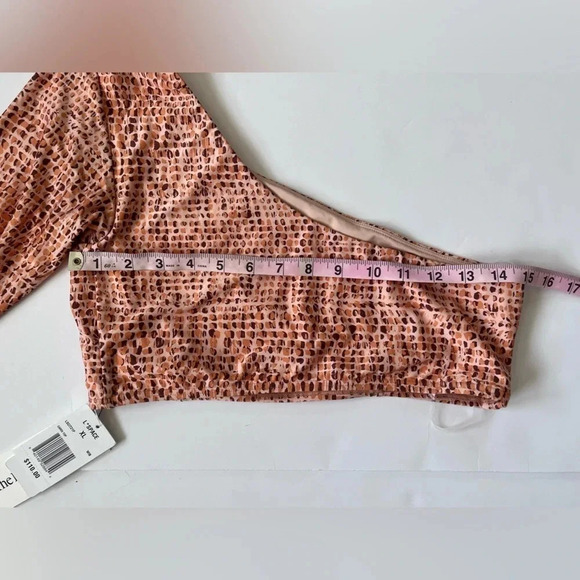 NWT Orange and Red Snakeskin pattern L'Space Cardi Swim Top Women Size XL - Picture 8 of 8